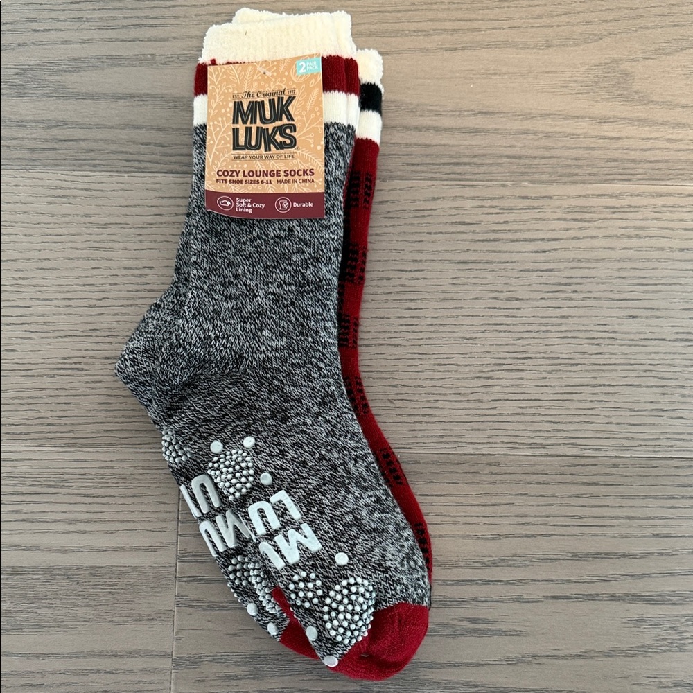 MUK LUKS Lounge Socks - 2 pack